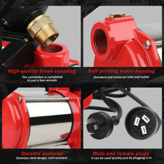 ETOSHA 2000W Garden Water Pump High Pressure 4-Stage Tank Farm Irrigation Pump