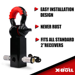 X-BULL Winch Recovery Kit with Recovery Tracks Boards Gen 3.0 Mounting Pins Snatch Strap Off Road 4WD