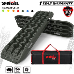 X-BULL Recovery tracks / Sand tracks / Mud tracks / Off Road 4WD 4x4 Car 2pcs Gen 3.0 - Olive