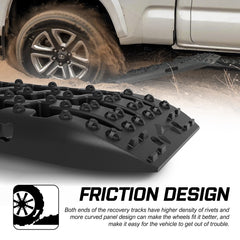 X-BULL Recovery tracks / Sand tracks / Mud tracks / Off Road 4WD 4x4 Car 2 Pairs Gen 3.0 - Black