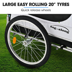 TAG-ALONG Pet & Cargo Bike Trailer, Bicycle Pet & Cargo Trailer, Cargo Carrier, Grey