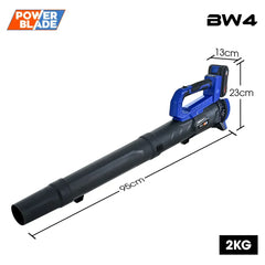 POWERBLADE BW4 20V Cordless Electric Leaf Blower Kit, with Battery and Fast Charger