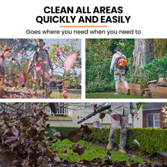 MTM 30CC Backpack Petrol Leaf Blower 2 Stroke Commercial Garden Yard Outdoor