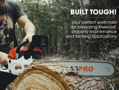 BAUMR-AG Commercial Petrol Chainsaw E-Start 22" Bar Chain Saw Tree Pruning Top Handle
