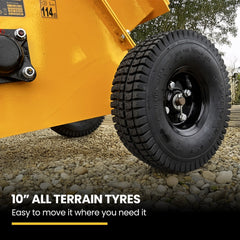 MICHIGAN 7HP 212cc Petrol Wood Chipper, Tree Mulcher - Raptor 1100
