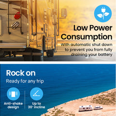 GECKO 160L Upright Portable Fridge / Freezer, 12V/24V for Motorhome and Caravan, Silver