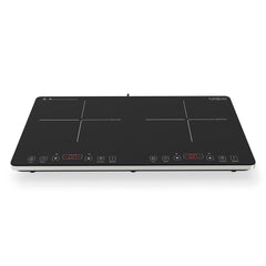 EUROCHEF Double Induction Benchtop Cooktop, 9 Heat Levels, Fast Electric Portable Cooker, Touch Controls, Standard 10A Power Plug