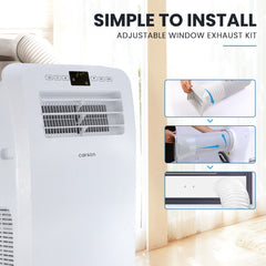 CARSON 2.9kW Reverse Cycle Portable Air Conditioner and Heater, with Dehumidifier, Cooling and Heating AC
