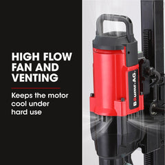 BAUMR-AG 3200W 280mm Wet/Dry Core Drill w/ Wheeled Stand & 102mm Bit Combo, for Concrete Coring Hole Drilling