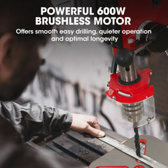 Baumr-AG 600W 12" Pedestal Bench Drill Press, 12 Speeds, 16mm Chuck (DP17)