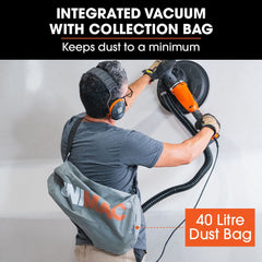 UNIMAC 1800W Drywall Sander Plaster Automatic Wall Gyprock Vacuum System