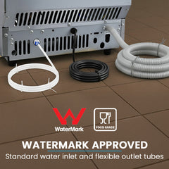 POLYCOOL Commercial Ice Maker Machine, up to 45kg/24hr, Timer & Self Cleaning Programs