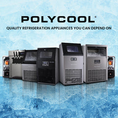 POLYCOOL Commercial Ice Maker Machine, up to 45kg/24hr, Timer & Self Cleaning Programs