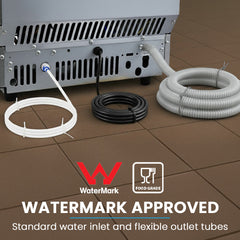 POLYCOOL Commercial Ice Maker Machine, up to 60kg/24hr, Timer & Self Cleaning Programs