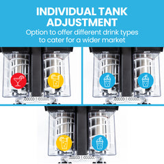 POLYCOOL 6L Double Tank Slushie Machine, Independent Digital Control Slushy Maker