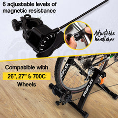 PROFLEX Indoor Bicycle Trainer - Bike Cycling Stationary Magnetic Stand Training