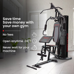 PROFLEX Multi-Station Compact Home Gym Set, 150lbs Weight Plates- M8000