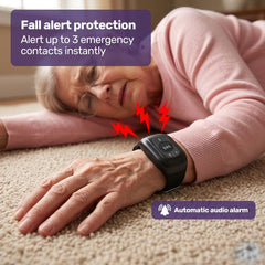 EQUIPMED GPS Fall Detection Emergency Bracelet with SOS Button, for Seniors, 2 Way Calling, Location Tracking, Speed Dial, iPhone and Android Compatible