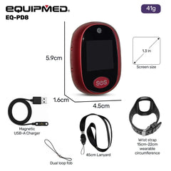 EQUIPMED Fall Detection Alarm Watch/Pendant with GPS and SOS Emergency Button, for Seniors, Location Tracking, 2-Way Calling, iPhone and Android Compatible