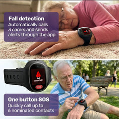 EQUIPMED Fall Detection Alarm Watch/Pendant with GPS and SOS Emergency Button, for Seniors, Location Tracking, 2-Way Calling, iPhone and Android Compatible