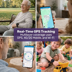 EQUIPMED Fall Detection Alarm Watch/Pendant with GPS and SOS Emergency Button, for Seniors, Location Tracking, 2-Way Calling, iPhone and Android Compatible