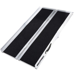 EQUIPMED 152cm Portable Folding Aluminium Access Ramp, 272kg Rated, for Wheelchair, Mobility Scooter, Rollator