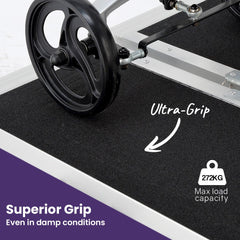 EQUIPMED 152cm Portable Folding Aluminium Access Ramp, 272kg Rated, for Wheelchair, Mobility Scooter, Rollator