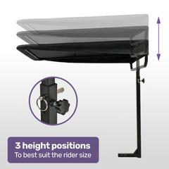 EQUIPMED Mobility Scooter & Power Wheelchair Shade Canopy Roof, 1-Inch Mount, 3 Height Settings, Black
