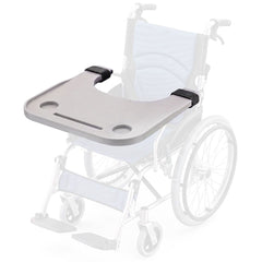 EQUIPMED Wheelchair Lap Tray with Cup Holder & Device Slot, Grey