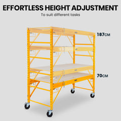 Baumr-AG 450kg Mobile Scaffold High Work Platform Scaffolding Portable