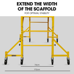 Baumr-AG Outrigger Wheel Set for Adjustable Mobile Scaffolding, 4pc
