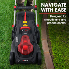 BAUMR-AG 620CXS 40V SYNC 21" Self-Propelled Cordless Lawn Mower Kit, VertiStore, Fast Charger, 2 x 4Ah Batteries, 8 Heights, Brushless, 510mm Cut Width
