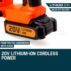 UNIMAC Nailer 20V Battery Lithium Ion Rechargeable Cordless Nail Gun