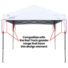 RED TRACK 3x Side Walls for 3x3m Gazebo, White