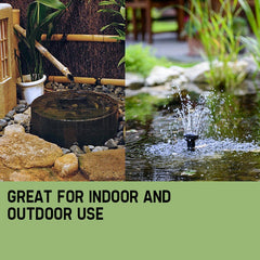 PROTEGE 5W Solar Powered Fountain Submersible Water Pump Panel Kit Garden Pond