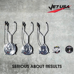 Jet-USA 15" Stainless Steel Pressure Washer Surface Cleaner, 1/4" Fitting, For Concrete Driveway Patio Floor