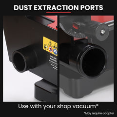 BAUMR-AG Bench Vertical Belt and Disc Sander Combo, 25mm Linisher, 125mm Sanding Disc, Brushless Motor, Dust Collection Ports