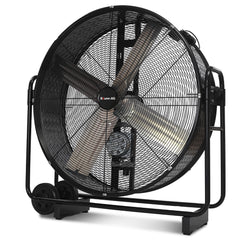BAUMR-AG 42" 1067mm 660W Industrial Mobile Floor Drum Fan, Belt Drive, Tilting, Large, Commercial, Heavy-duty Frame, EESS Certified