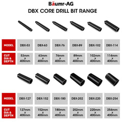 Baumr-AG Diamond Core Drill Bit 53mm Concrete Wet Dry Tile Stone Brick Marble