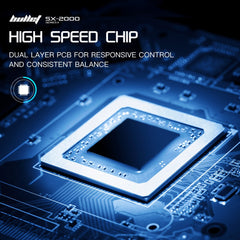 BULLET SX-2000 Hoverboard Scooter, 500W Brushless, Superior Self Balancing System, UL Certified, LED Lights, Blue Galaxy