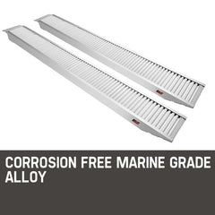 BULLET Pair of 3.2m Aluminium Loading Ramps, 1820kg Capacity