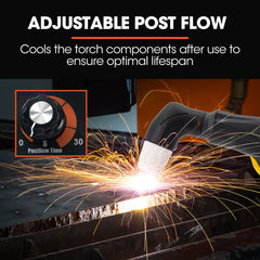 ROSSI 45A Plasma Cutter, Non-Touch Pilot ARC for Easy Cuts of Painted or Rusty Metals, DC Inverter Cutting Machine