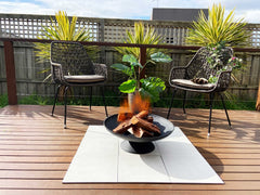 Black Lassen Cast Iron Fire Pit