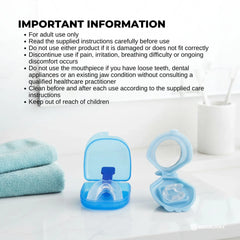 3x Mouthguard Mouthpiece + 3x Nose Clip Anti Snoring Aid Sleep Breathing Device