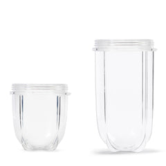 500ml Tall Cup + Short Cup Replacement Compatible with Magic Bullet Cross Blade