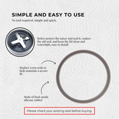 Kitchee 4x Grey Gasket Seal Ring For Nutribullet Model 600 900 1200W 90mm
