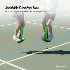 Social Hike Green Pogo Stick - Kids Jumping Jackhammer Exercise Hopper Toy
