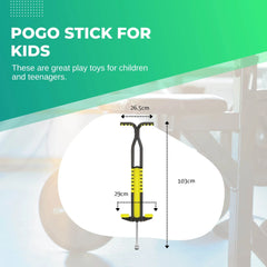 Social Hike Yellow Pogo Stick - Kids Jumping Jackhammer Exercise Hopper Toy