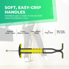 Social Hike Yellow Pogo Stick - Kids Jumping Jackhammer Exercise Hopper Toy