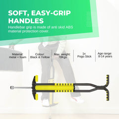 Social Hike Yellow Pogo Stick - Kids Jumping Jackhammer Exercise Hopper Toy